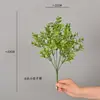 Plantas verdes artificiais, grama decorativa, pequena grama ornamental, citronela, buxo, materiais para arranjos florais, folhas de Milão para paisagismo de árvores