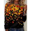 Popular camiseta de manga larga 3D para comercio exterior europeo y americano 2024, mujer, color liso, figura de flor, ropa para mujer de comercio exterior europeo y americano, un pelo lacio