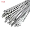 Abrazadera de cable de acero inoxidable 304 7.9MM de ancho * 400MM de largo cierre de acero metálico correa de tracción atadura exterior