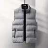 Chaleco de Invierno para Hombre de Algodón con Plumas, Estilo Coreano, Corte Delgado, Moderno, Elegante, Casual, Versátil, Tallas Grandes, Cálido, Rojo
