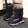 20 botas de neve para meninos inverno com forro de veludo quente botas para crianças meninas sapatos de algodão sapatos grandes para crianças tênis