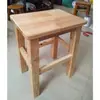 Taburete cuadrado de madera maciza taburete reforzado altura 45cm para restaurante cantina oficina comedor banco móvil económico algodón