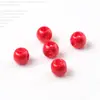 Pintura acrílica de 8 mm cuentas de 4 vías perforadas de cuatro vías cuentas sueltas cadena para teléfono móvil con cuentas pulsera accesorios de joyería diy