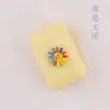 Estojo de Lentes de Contato para Miopia Desenho Makaron Celebridade da Internet Beleza Simples Lente de Contato Estojo Portátil Duplo com Clipe Ventosa Estojo de Cuidados