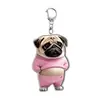 Design em Camadas Série de Animais Cão Pug Gato Ovelha Chaveiro de Acrílico Pingente para Mochila Em Estoque Envio Transfronteiriço