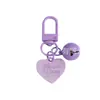 Estilo Casual y Lindo Llavero Colgante de Campana con Corazón Pintado Colorido Funda para Teléfono Móvil Bolso Auriculares Set de Accesorios Pequeños