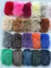Tiras de Pele de Raposa Sintética para Mantos, Hanfu e Qipao, Tiras Coloridas Espessadas e Densamente Tecidas para Acabamento em Pele de Raposa, Atacado de Fábrica