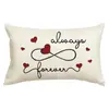 Fundas de Almohada Personalizadas para el Día de San Valentín Transfronterizas, Decoración de Atmósfera Festiva, Fundas de Cojín para Sofá del Hogar, Fundas de Cojín en Forma de Corazón para Dormitorio