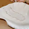 Colar de Pérolas Barrocas Transfronteiriço Europeu e Americano Joias para Mulheres, Corrente de Clavícula de Alta Qualidade, Colar Versátil de Luxo Leve e da Moda para Mulheres