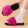 Pantuflas de Algodón, Pantuflas de Invierno de Pelo Largo, Pantuflas Peludas de Interior para Mujer, Nuevo Estilo Primavera y Otoño 2025, Pantuflas de Invierno de Felpa
