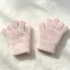Guantes Infantiles de Medio Forro Polar de Cinco Dedos para 2-6 Años, Guantes Cálidos Engrosados con Forro Polar de Invierno, Guantes Multicolores Antihielo para Niños