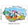 Pegatinas de Pared 3D de Mickey Mouse Transfronterizas para Decoración de Habitación Infantil, Lindas Pegatinas de Pared Autoadhesivas de Mickey y Minnie para Guardería