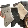 Calcetines de Encaje para Mujer en Oferta, de Media Pantorrilla, Estilo Otoño e Invierno, Engrosados, Cálidos, de Lunares, Calcetines Largos Versátiles, Retro, para Usar al Aire Libre, Calcetines Caídos