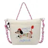 Suministro Exclusivo Transfronterizo de Bolsos Cruzados Bordados de Dibujos Animados, Bolsos Mini Portátiles para Mujer, Se Pueden Estampar con Texto y Logo