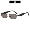 Gafas de Sol para Mujer Estilo Old Money Transfronterizas con Montura Plateada Color Rosa Toronja Celebridad de Internet Modelo Nuevo 2026 Gafas de Sol de Gama Alta con Protección UV