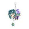 Genshin Impact Juego Anime Llavero Acrílico Raiden Shogun Zhongli Ganyu Klee Scaramouche Merchandising Anime Dibujos Animados