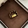 Nuevo Estilo Chino Pulsera Antigua Dorada Baguette Ojo de Tigre Gato Pulsera Gatito Nuevo Otoño e Invierno Anillo para Mujer Joyería de Mano