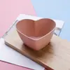 Plato para Condimentos Doméstico de Paja de Trigo, Alto Valor Estético, Plato Creativo en Forma de Corazón para Salsa, Plato para Cilantro, Plato para Chile