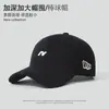 Boné de Baseball Fashion Inglês Bordado Minimalista Estilo Japonês para Primavera e Verão, Circunferência da Cabeça Grande, Versátil, Emagrecimento Facial