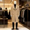 Abrigos de lana de otoño e invierno de tallas grandes europeos y americanos en stock para hombre, gabardina de doble botonadura de lana gruesa para hombre de Amazon