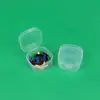 Caja cuadrada de plástico transparente para aparejos de pesca, señuelos artificiales, almacenamiento de arte de uñas, transparente con tapa, piezas de ferretería y caja de exhibición de figuras