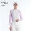 PGM golfe feminino outono e inverno manga longa camiseta esportiva zíper gola alta top moda roupa esportiva conjunto