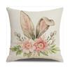 Funda de almohada moderna de conejo de Pascua para el hogar Hecha a medida Decoración de sofá Lino Dibujos animados Almohada Cabecera Cubierta para respaldo