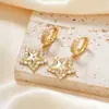 Moxi Otoño Transfronterizo Nuevos Pendientes Colgantes con Forma de Estrella de Cinco Puntas Personalizados Pendientes de Regalo para San Valentín Cumpleaños