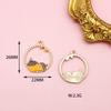 Pendientes de aleación con aceite de goteo de la serie Princesa, material de bricolaje, dibujos animados de gato, póker, conejo mágico, accesorios de joyería, colgante