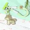 Chaveiro Dourado do Ano do Cavalo: Fique Rico Instantaneamente, Boa Sorte, Riqueza, Pingente para Celular, Chaveiro de Ouro Puro, Presente para Promoção de Transmissão ao Vivo