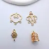Ouro Cobre Banhado Preservador de Cor Múltiplo Pendurado Nuvem Auspiciosa Floco de Neve Poroso Etiqueta DIY Estilo Antigo Grampo de Cabelo Pingente de Borla Material de Pingente