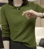 Camiseta de Manga Larga con Cuello Redondo y Color de Contraste, Falso Dos Piezas para Mujer, Nueva Capa Base Adelgazante Otoño/Invierno 2026