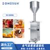 Máquina Llenadora de Pasta Neumática Completa Zonesun Pasta de Arroz Salsa Miel Crema Monocabezal Vertical Lata de Pasta