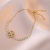 Collar para Mujer, Estilo Celebridad de Internet Europeo y Americano, Conjunto de Accesorios Giratorio de Flor de Girasol con Circonita Transfronterizo, Cadena para Clavícula Giratoria de 360 Grados