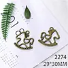 Accesorios de Joyería de Aleación DIY Animal Verde Antiguo Caballo Varios Collares Colgantes Pulseras Retro Llaveros Amuletos del Año del Caballo