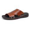 Cross-border Large Size 48 Casa Masculina e Outfit Sandálias e Chinelos Wading Shoes Beach Shoes Cowhide Chinelos Sapatos Masculinos