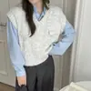 Chaleco de Punto Capas Cuello en V Estilo Coreano Chaleco sin Mangas para Primavera y Otoño 2026 Nueva Moda Ropa de Abrigo para Mujer