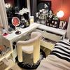 Silla de Maquillaje para el Hogar Estilo Crema Celebridad de Internet Taburete de Tocador Silla para Salón de Uñas Silla Sencilla para Dormitorio Celebridad de Internet Silla Individual Little Red Book