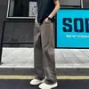 Jeans marrones retro de moda estilo americano para hombre, 2026 nueva vibra de moda pantalones largos holgados de pierna recta ropa de hombre