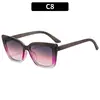 Moda Europea y Americana Nuevo Estilo Gafas de Sol Retro Personalizadas Estilo Callejero Versátiles Cuadradas Anti-UV Gafas de Moda para Mujer