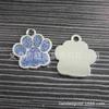 [Colgante Brillante de Huella de Perro Varios Tamaños] Colgante de Aleación con Gota de Aceite DIY Etiqueta para Mascota Pulsera Colgante de Joyería