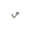 Piercing de Nariz de Aço Inoxidável com Zircônia Transfronteiriço Argola de Nariz Reta em L Haste Curva S Mini Piercing de Nariz com Piercing de Nariz de Diamante 1/0.8mm
