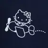 Calças Casuais de Primavera para Meninas Hello Kitty 2026 Novo Estilo Roupas Infantis Médias e Grandes Calças Largas Confortáveis