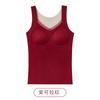 Otoño e Invierno Nuevo Estilo Terciopelo Alemán Lana Seda de Morera Cálido Chaleco Cepillado Top Básico para Mujer con Almohadilla en el Pecho Talla Grande Transfronterizo
