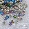 Celebridad en línea arte de uñas huevo de paloma diamante ovalado brillante punta especial forma de diamante joyería de arte de uñas de alta calidad mini accesorios para uñas