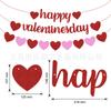Bandera de San Valentín para tirar, flor de San Valentín con purpurina, decoraciones para fiestas de amor, pancarta de tirar