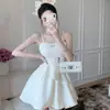 Vestido Negro sin Mangas Dulce y Picante, Atuendo Rock de Princesa, Vestido Negro de Tirantes de Ballet, Vestido Petite Estilo Corazón