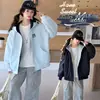 Chaqueta Reversible para Niñas Primavera y Otoño 2026 Nueva Moda Abrigo Infantil para Niños Mayores Cortavientos con Capucha de Primavera