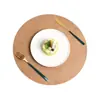 Mantel de Cuero Transfronterizo Anti quemaduras Mantel Occidental de Doble Cara Integrado con Patrón de Piel de Vaca Mantel Aislante para Mesa de Comedor Hotel Hogar Alfombrilla Aislante