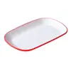 Plato de Melamina Xiangyuan, Plato Ovalado de Dos Colores para Rollos de Arroz, Plato para Restaurante de Hot Pot, Buffet, Barbacoa, Plato para Entrantes Fríos